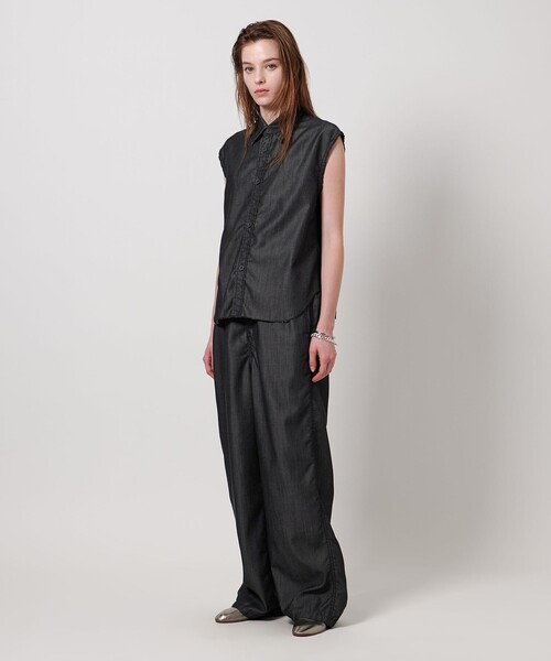 ブラウス シャツ 「ASTRAET」デニムライク ノースリーブシャツ レディース ASTRAET ブラウス シャツ 「ASTRAET」デニムライク ノースリーブ