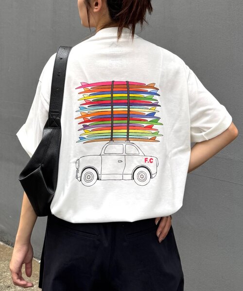 tシャツ 「Franklin Climbing」 サーフボード＆CARバックプリントTee メンズ レディース | Franklin Climbing