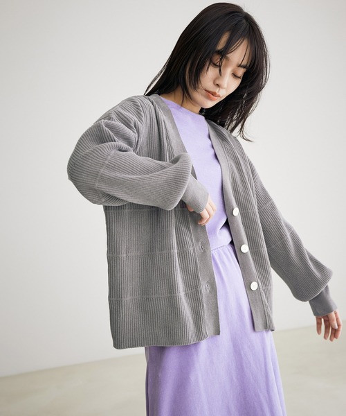 「SALON adam et rope'」 カーディガン FREE グレー レディース