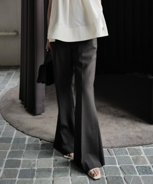 anuans（アニュアンス） スラックス パンツ スーチングセミフレア