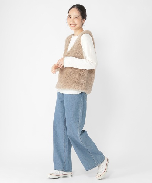 「studio CLIP」 長袖カットソー LARGE グリーン レディース