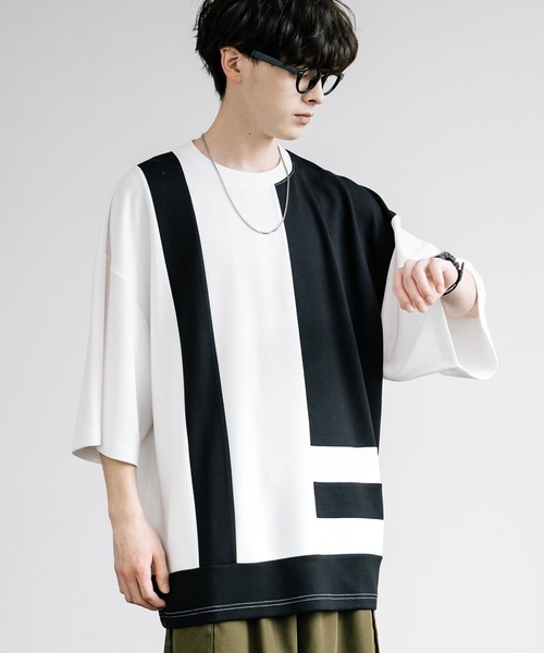 「Rocky Monroe」 半袖Tシャツ L ホワイト×ブラック メンズ