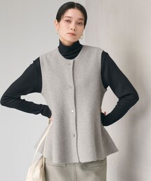 グリーンレーベルリラクシング FOXブレンド セッケツ ニット ジレ　タグ付き UNITED ARROWS green label relaxing｜FOXブレンド セッケツ ニット