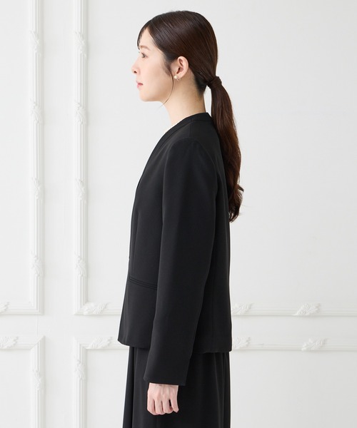 AIMER ノーカラージャケット お呼ばれ 結婚式 AIMER（エメ） ジャケット ノーカラージャケット 卒業式 「喪服・礼服