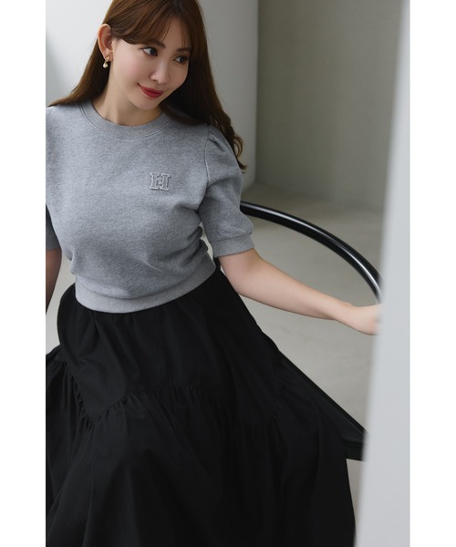 Her lip to トレーナー スウェット H Logo Puff-Sleeve