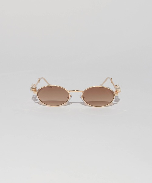 Chick 伊達メガネ メガネ 眼鏡 Diamond Design Rimless Glasses