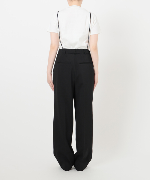 IENA（イエナ） スラックス パンツ サスペンダーダブルクロスパンツ