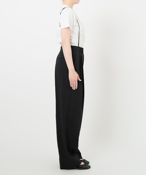 IENA（イエナ） スラックス パンツ サスペンダーダブルクロスパンツ