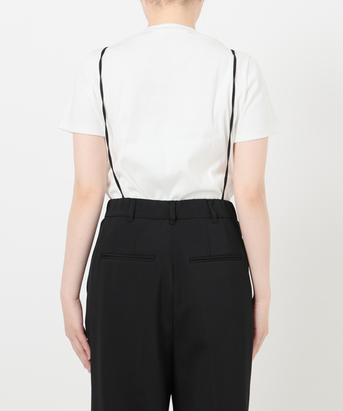 IENA（イエナ） スラックス パンツ サスペンダーダブルクロスパンツ