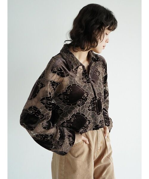 ローブブラン Paisley Cut jacquard Blouse ブラウス Paisley Cut jacquard Blouse – L'AUBE BLANC