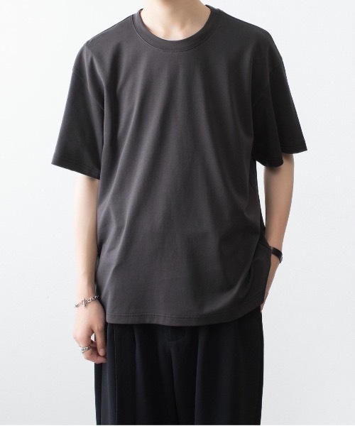 ダブルネックオーバーTEE Double Neck Over Tee Crossed Keys Oversized Black Organic Cotton T-Shirt – Norvine