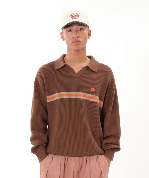 KEBOZ（ケボズ） セーター ニット COTTON KNIT SKIPPER SHIRT メンズ
