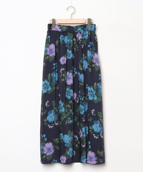 ROPE' PICNIC（ロペ ピクニック） 花柄フレアスカート 38 ネイビー