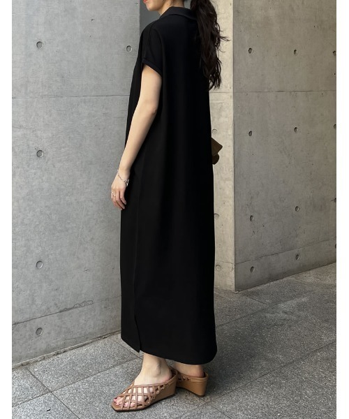 「Re:EDIT」 半袖ワンピース LARGE ブラック レディース_画像2
