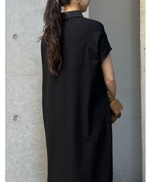 「Re:EDIT」 半袖ワンピース LARGE ブラック レディース_画像3