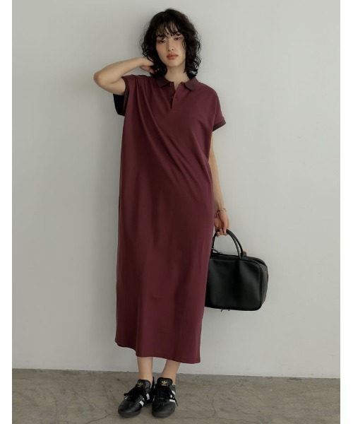 「Re:EDIT」 半袖ワンピース LARGE ブラック レディース_画像6