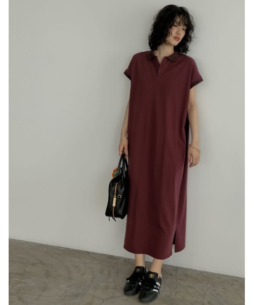 「Re:EDIT」 半袖ワンピース LARGE ブラック レディース_画像8