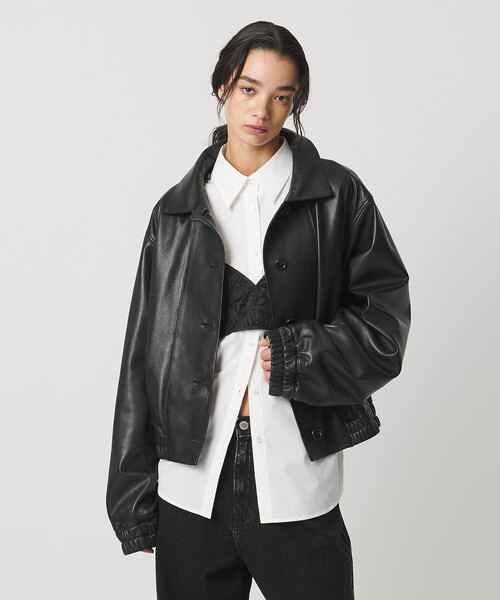 専用品 AEWEN MATOPH フェイクレザー ブルゾン AEWEN MATOPH（イウエン マトフ）の「＜AEWEN MATOPH＞フェイクレザー