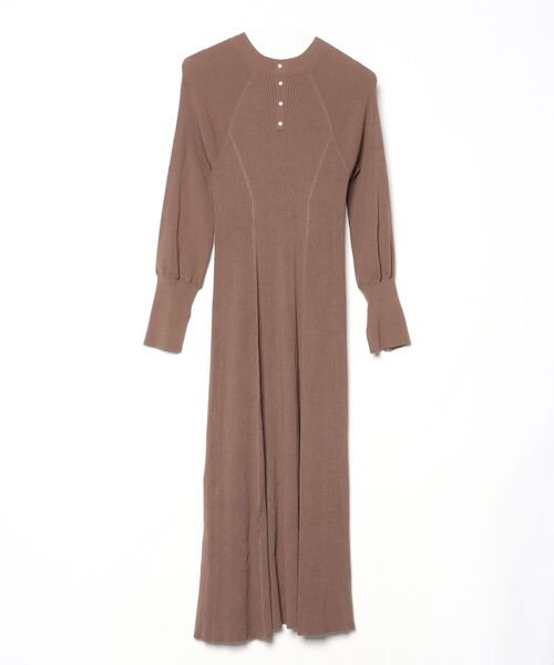 「EMMEL REFINES」 ニットワンピース S ブラウン レディース_画像2
