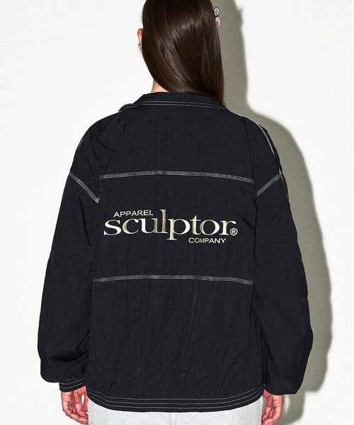 「SCULPTOR」 ナイロンブルゾン MEDIUM クリーム レディース_画像3