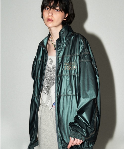 「SCULPTOR」 ナイロンブルゾン MEDIUM クリーム レディース_画像9