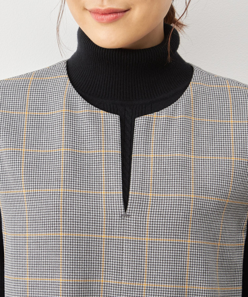 「Petit Honfleur」 サロペットスカート 11号 チャコールグレー レディース_画像7