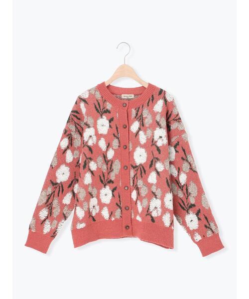 TTT＿MSW 花柄カーディガン TTT MSW 花柄カーディガン 黒・白・緑