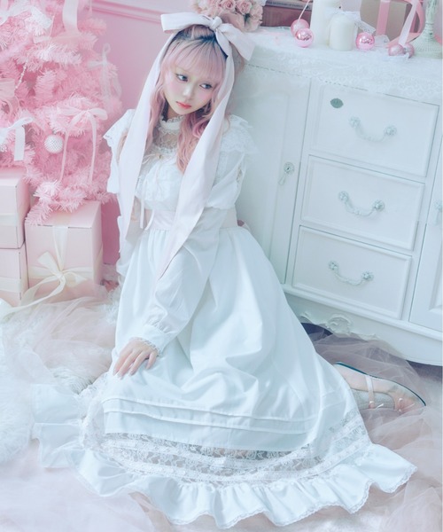 Fiorforte ワンピース lace ribbon vintage dress : ZOZOTOWN Yahoo!店