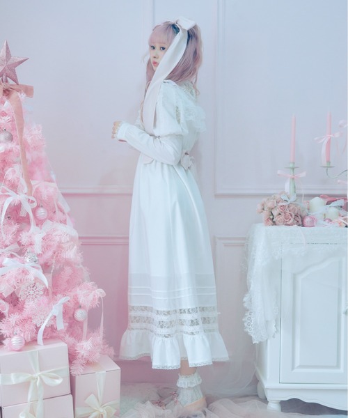 Fiorforte ワンピース lace ribbon vintage dress : ZOZOTOWN Yahoo!店