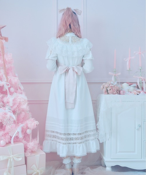 Fiorforte ワンピース lace ribbon vintage dress : ZOZOTOWN Yahoo!店