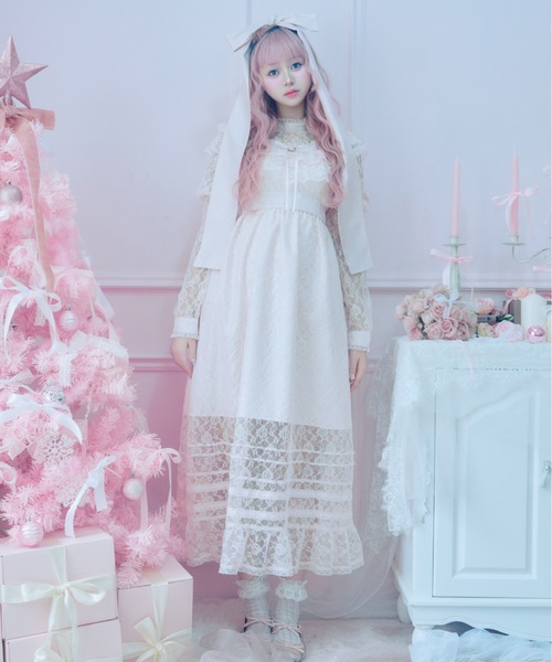 Fiorforte ワンピース lace ribbon vintage dress : ZOZOTOWN Yahoo!店