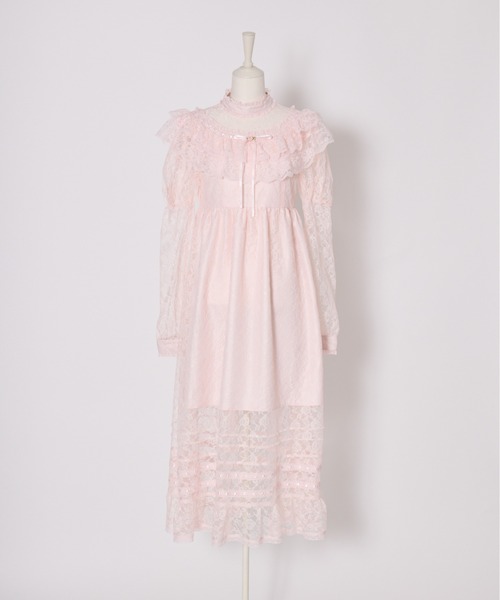 Fiorforte ワンピース lace ribbon vintage dress : ZOZOTOWN Yahoo!店