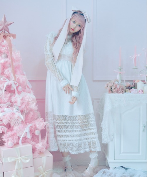 Fiorforte ワンピース lace ribbon vintage dress : ZOZOTOWN Yahoo!店