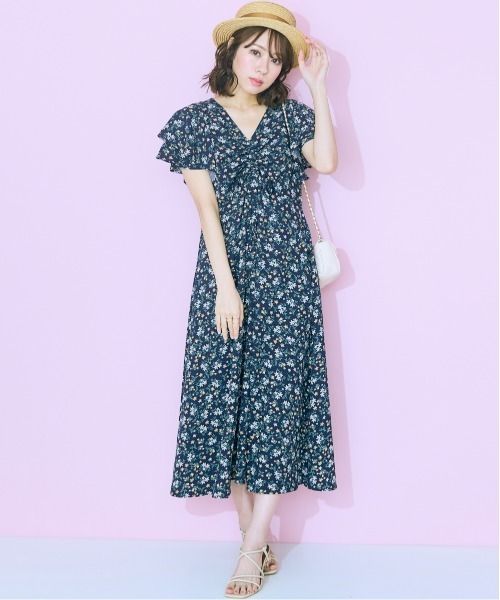 「marun」 半袖ワンピース 5L ピンク レディース_画像2