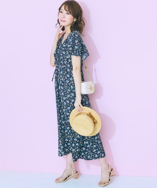 「marun」 半袖ワンピース 5L ピンク レディース_画像4