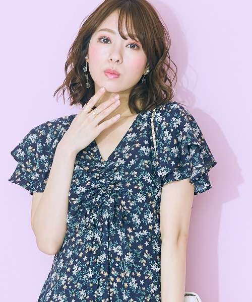 「marun」 半袖ワンピース 5L ピンク レディース_画像6