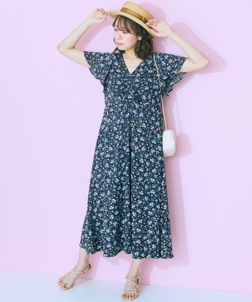 「marun」 半袖ワンピース 5L ピンク レディース_画像8