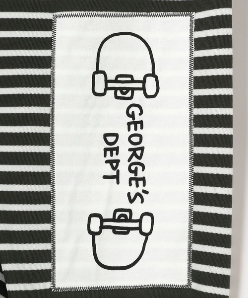 「GEORGE'S」 長袖Tシャツ LARGE ネイビー メンズ_画像2