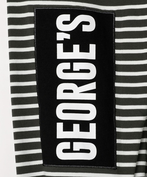 「GEORGE'S」 長袖Tシャツ LARGE ネイビー メンズ_画像3
