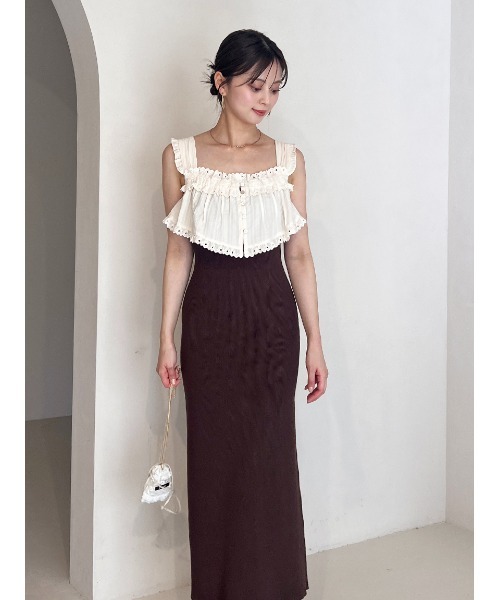 SNIDEL（スナイデル） ニットワンピース FREE グレー レディース