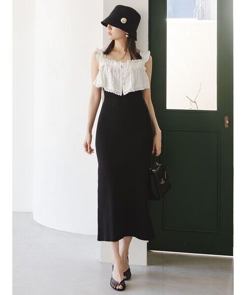 SNIDEL（スナイデル） ニットワンピース FREE グレー レディース