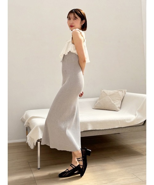 SNIDEL（スナイデル） ニットワンピース FREE グレー レディース