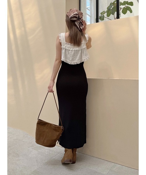 SNIDEL（スナイデル） ニットワンピース FREE グレー レディース