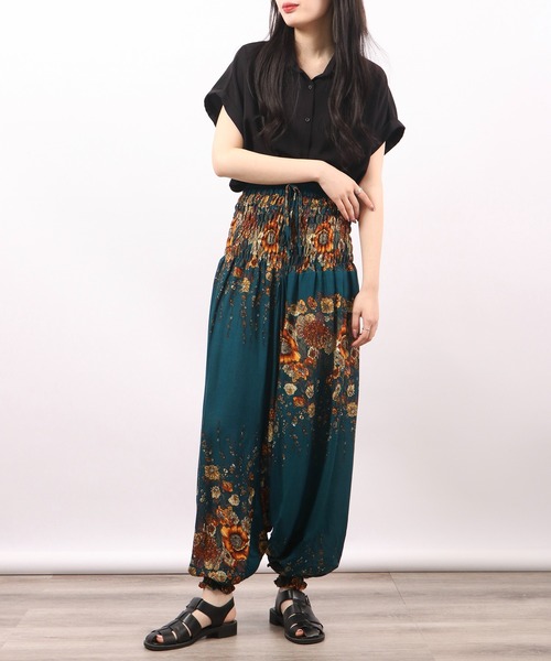 「FUNALIVE」 サルエルパンツ F ネイビー メンズ_画像4