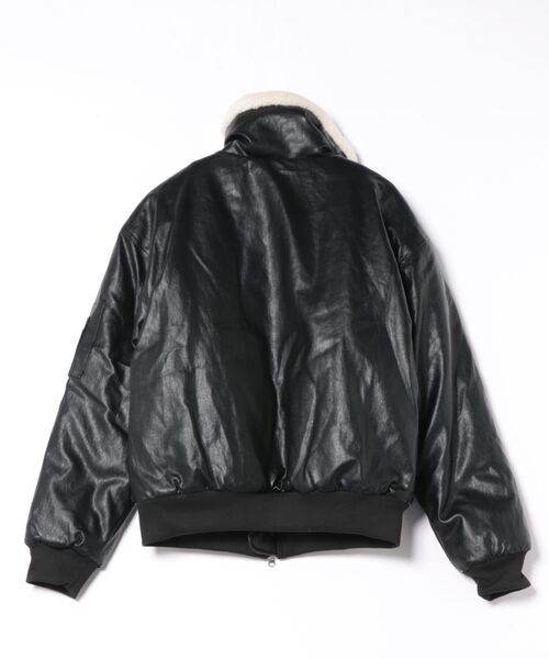 NOWLE（ノウル） ブルゾン アウター 「NOWLE」ボア襟 PUフェイクレザー