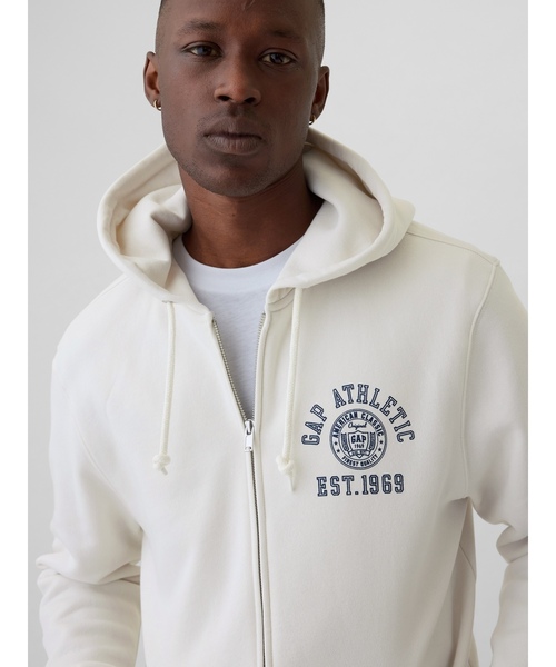 GAP（ギャップ） ジップアップパーカー M ブラック メンズ : ZOZOTOWN