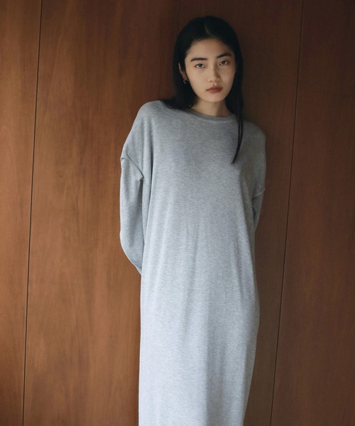 「anuke」 長袖ワンピース 38inch ブラック レディース_画像3