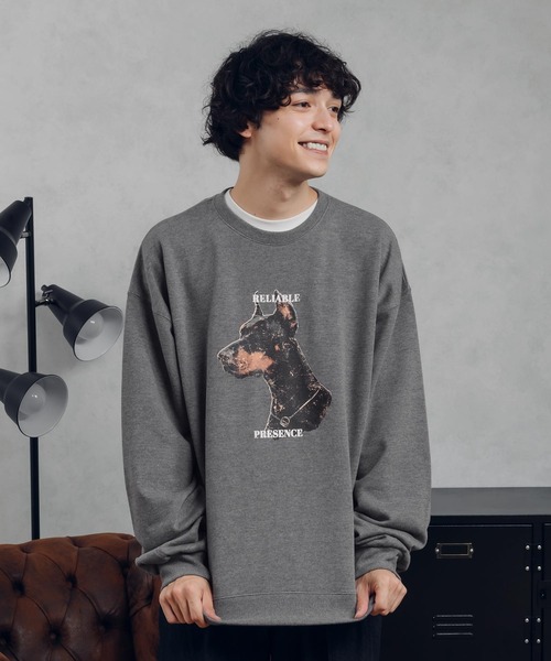 「MUHET」 スウェットカットソー X-LARGE 杢グレー レディース_画像5