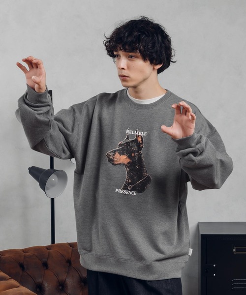 「MUHET」 スウェットカットソー X-LARGE 杢グレー レディース_画像6