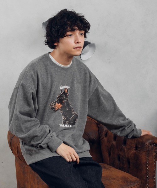 「MUHET」 スウェットカットソー X-LARGE 杢グレー レディース_画像7